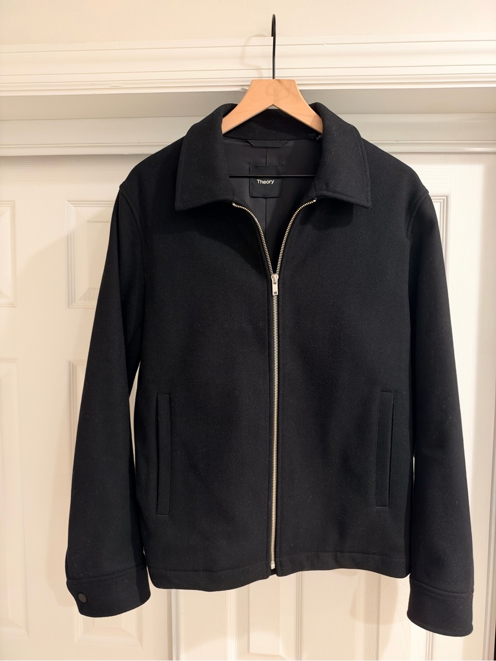 Theory Men's Black Wool & Cashmere Zip-Jacket
